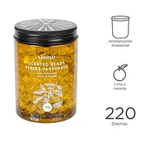 Aromatizante Ambiental Perlas Perfumadas 220 gr Lima Y Naranja