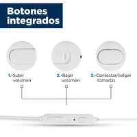 Audífonos De Cable Mod 1317 Con Control Plateado