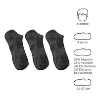 Paquete De Calcetines Atléticos Para Hombre Grises MX 26-28 3 Pares