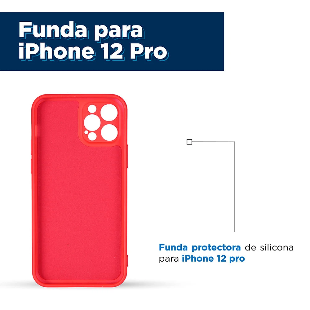 Funda TPU Para Iphone 12 Pro Roja
