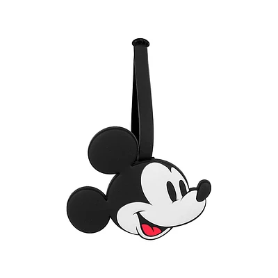 Etiqueta Para Equipaje Disney Mickey Mouse Cabeza Plástico Negro