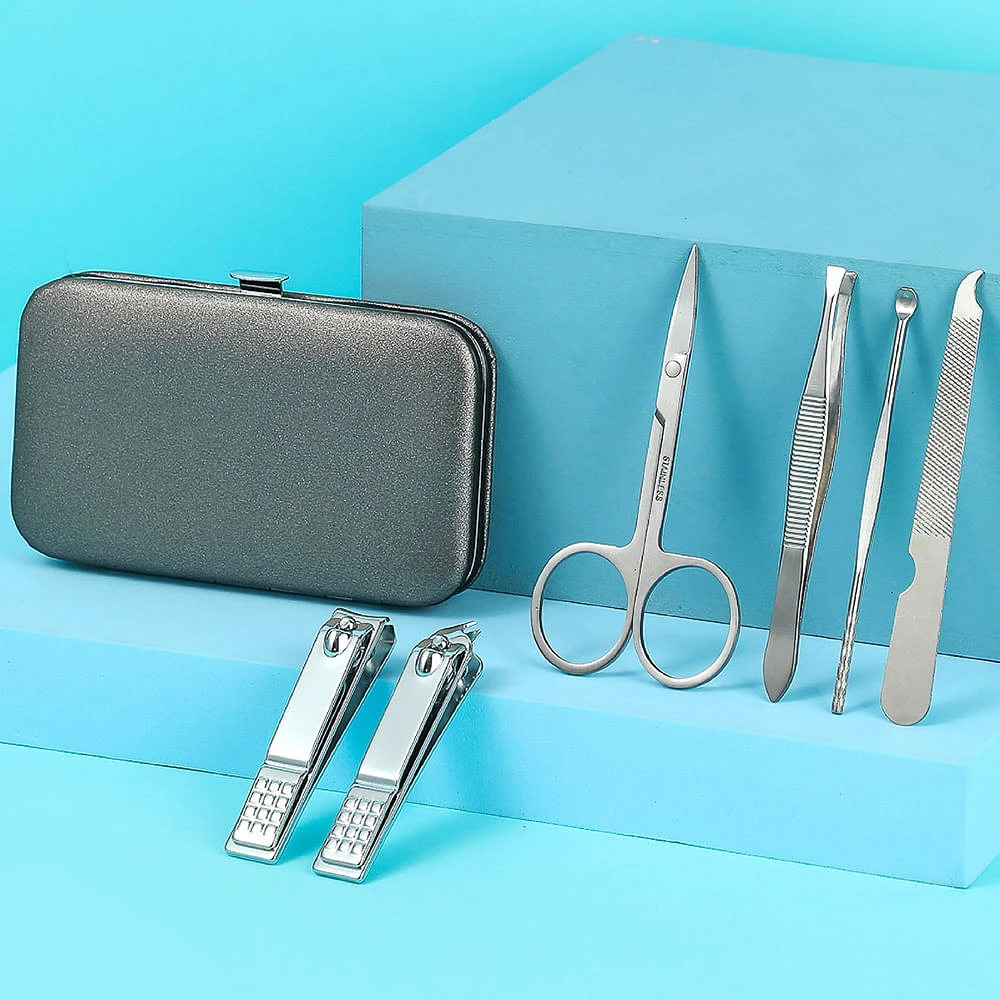 Kit De Manicure Profesional Con Estuche 6 Piezas