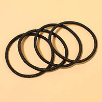 Paquete Ligas Para Cabello Hilos Plateados Negras 5.5 cm 4 Piezas