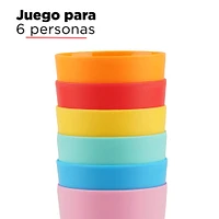 Set De Vasos Plástico 6 Piezas