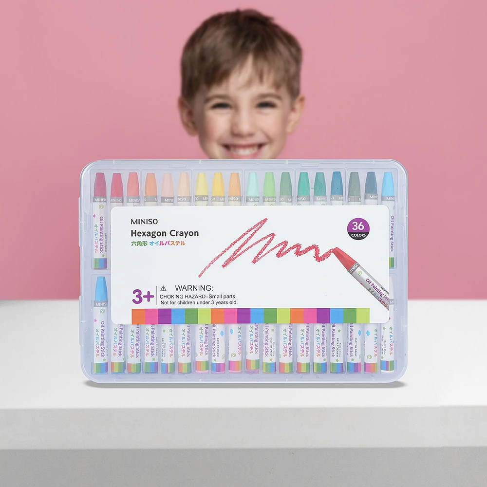 Paquete De Crayones Al Óleo Con Estuche 36 Colores