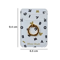 Tarjetero Para Celular Disney Mickey Mouse Adhesivo Sintético Blanco 9.4x6.5x0.4 cm