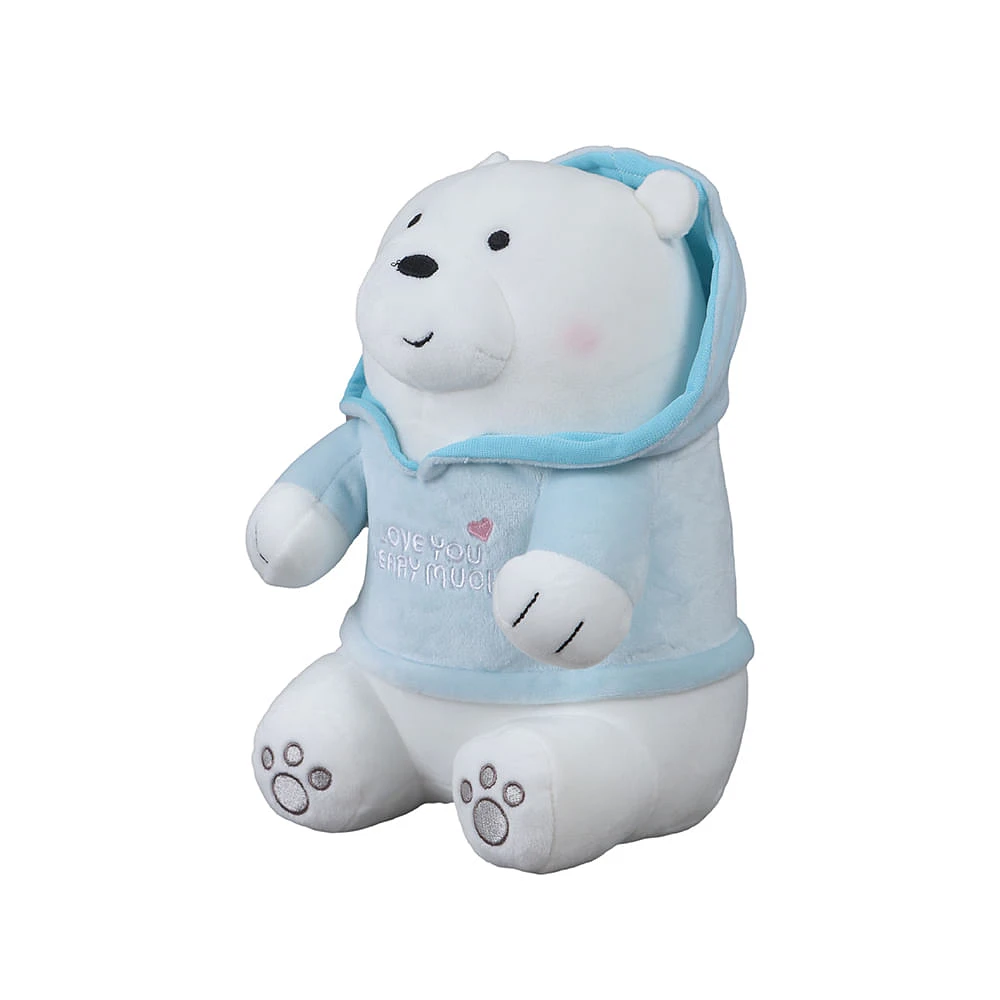 Peluche We Bare Bears Polar Con Sudadera Felpa Azul 25x18 cm