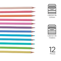 Paquete Lápices De Colores Pastel 17 cm 12 Piezas