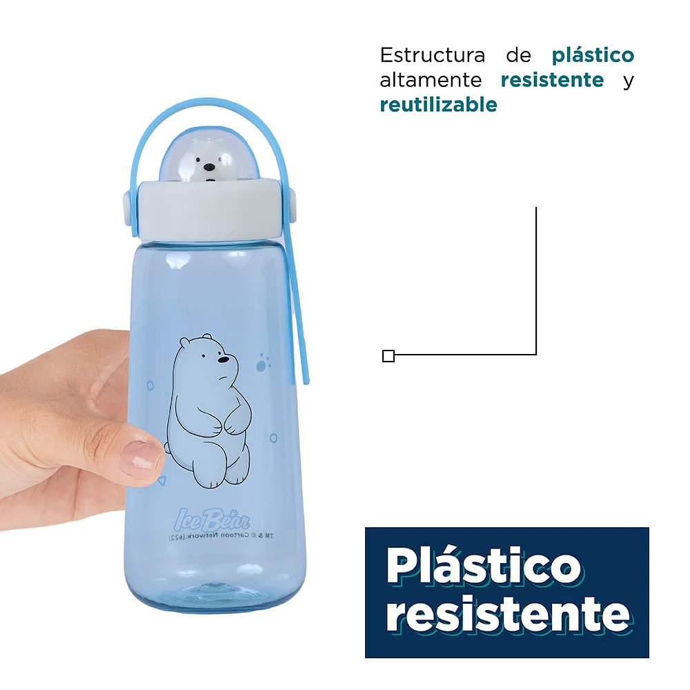 Cilindro We Bare Bears Polar Plástico Azul 600 ml