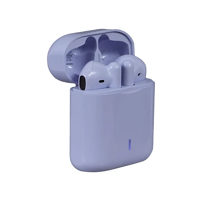 Audífonos Inalámbricos Con estuche De Carga Lilas 5x5 cm TWS