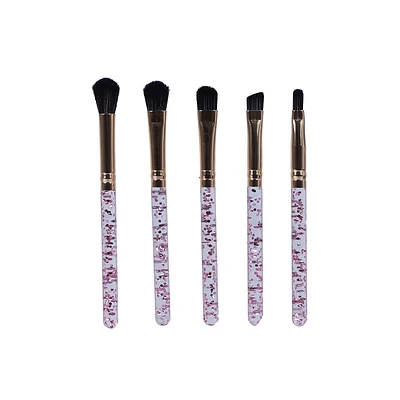 Set Brochas De Maquillaje Para Sombras Sparkling Star Rosas 9.7 cm 5 Piezas