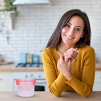 Contenedor Para Ensalada Con Separación Naranja 450 ml