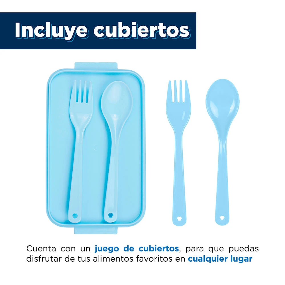 Contenedor De Alimentos We Bare Bears Polar Plástico Azul 470 ml