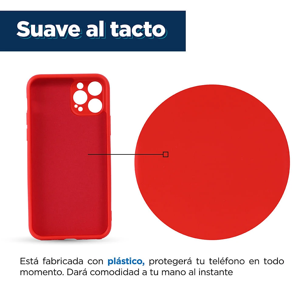 Funda Para IPhone 12 Pro Sintética Roja 15x7.4x1 cm