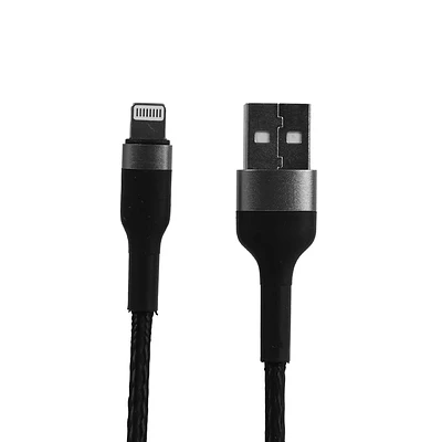 Cable De Carga Y Datos USB A Lightning Negro 1 m