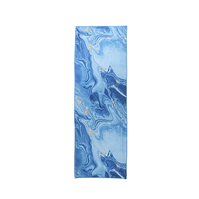 Toalla Para Tapete De Yoga Microfibra Azul 173x60 cm