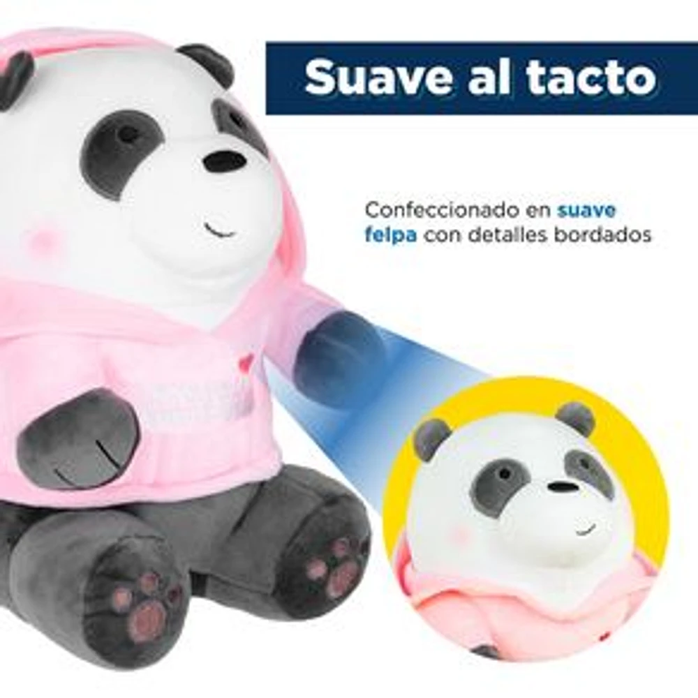 Peluche We Bare Bears Panda Sentado Con Sudadera Felpa 24 cm