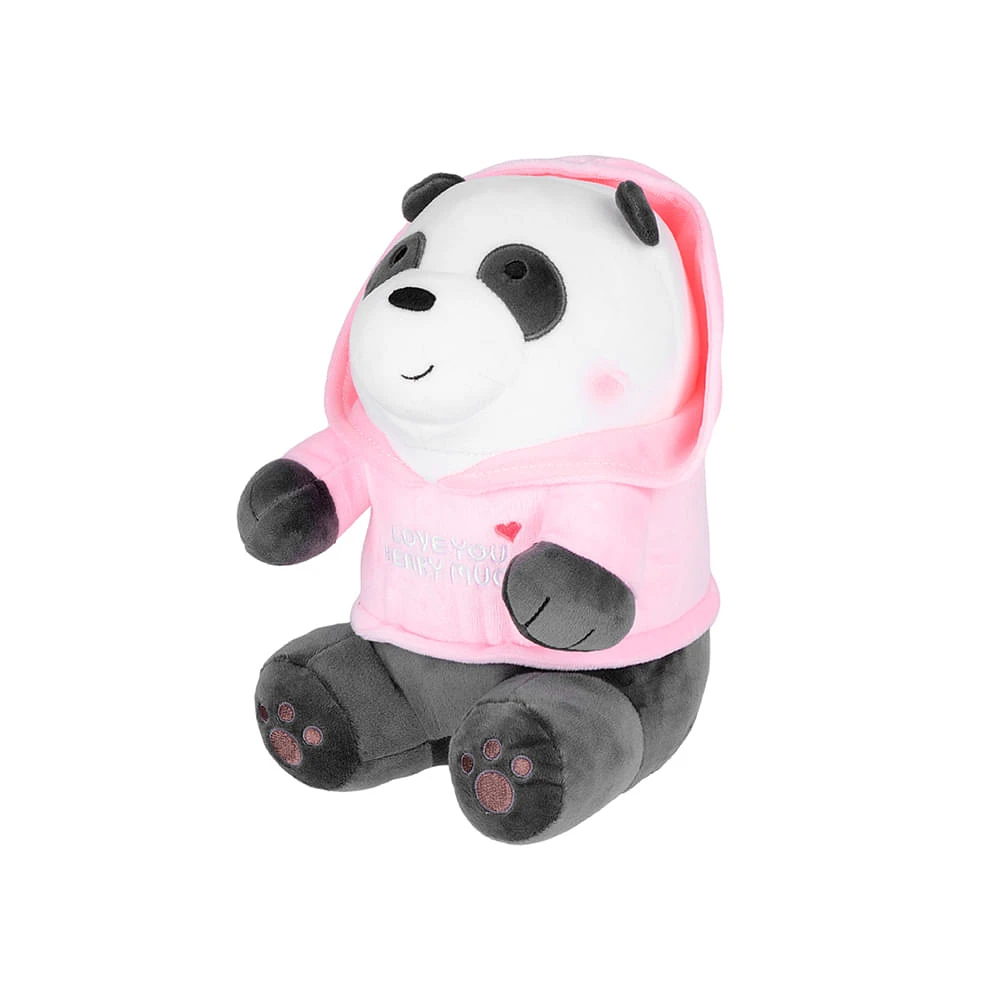 Peluche We Bare Bears Panda Sentado Con Sudadera Felpa 24 cm