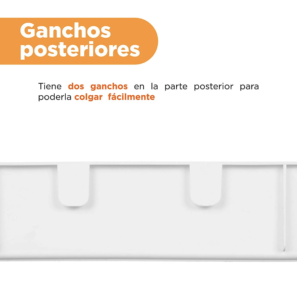 Contenedor De Almacenamiento Para Baño Blanco 31.5x18.6x6.7 cm