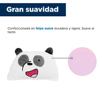 Manta Con Capucha We Bare Bears Panda Textil Rosa 100x90 cm