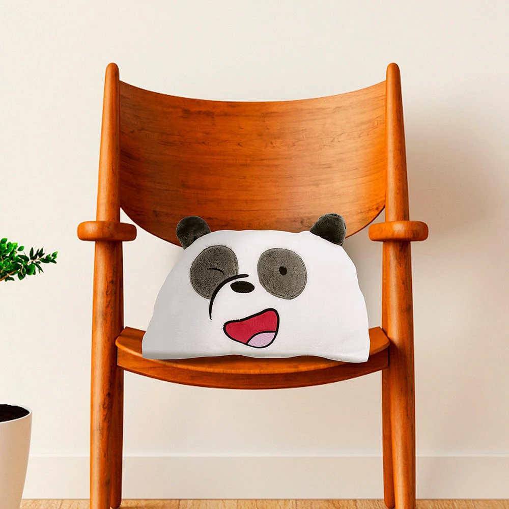 Manta Con Capucha We Bare Bears Panda Textil Rosa 100x90 cm