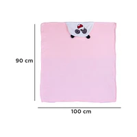 Manta Con Capucha We Bare Bears Panda Textil Rosa 100x90 cm