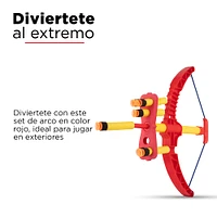 Set De Tiro Con Arco Sintético Rojo 29.3x25.2x2.4 cm 8 Piezas