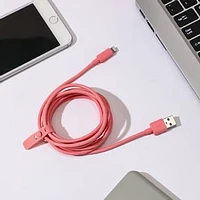 Cable De Carga Rápida USB A Lightning Rosa 2 M