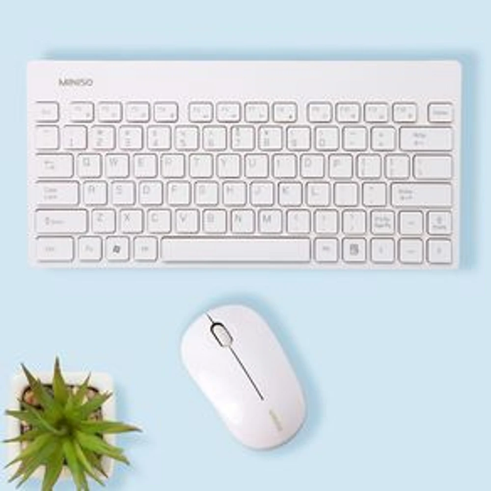 Set De Teclado Con Mouse Blanco 2 Piezas