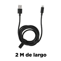 Cable De Carga USB a Lightning Negro 2M