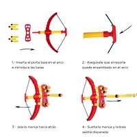 Set De Tiro Con Arco Sintético Rojo 29.3x25.2x2.4 cm 8 Piezas