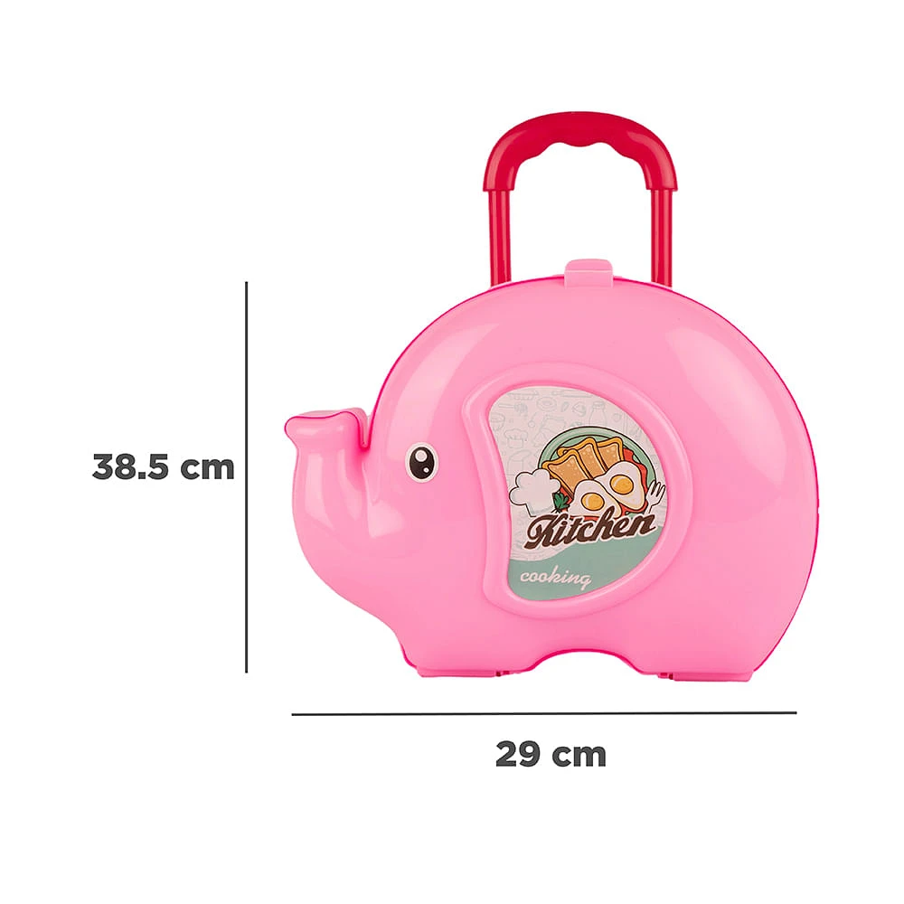 Set Juguete Con Estuche Cocina Sintético Rosa 38.5x29x30 cm 25 Piezas