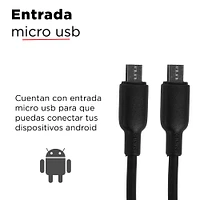 Set Cables De Carga USB A Micro USB Negros 1 m 2 Piezas