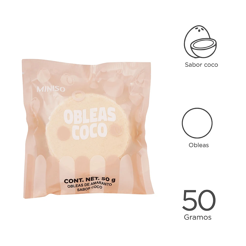 Snack Obleas 50 g Coco