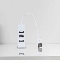 Adaptador USB 4 Puertos Blanco 2x21.6 cm