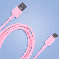 Cable De Carga Rápida Y Datos USB A Tipo C Rosa 1 m