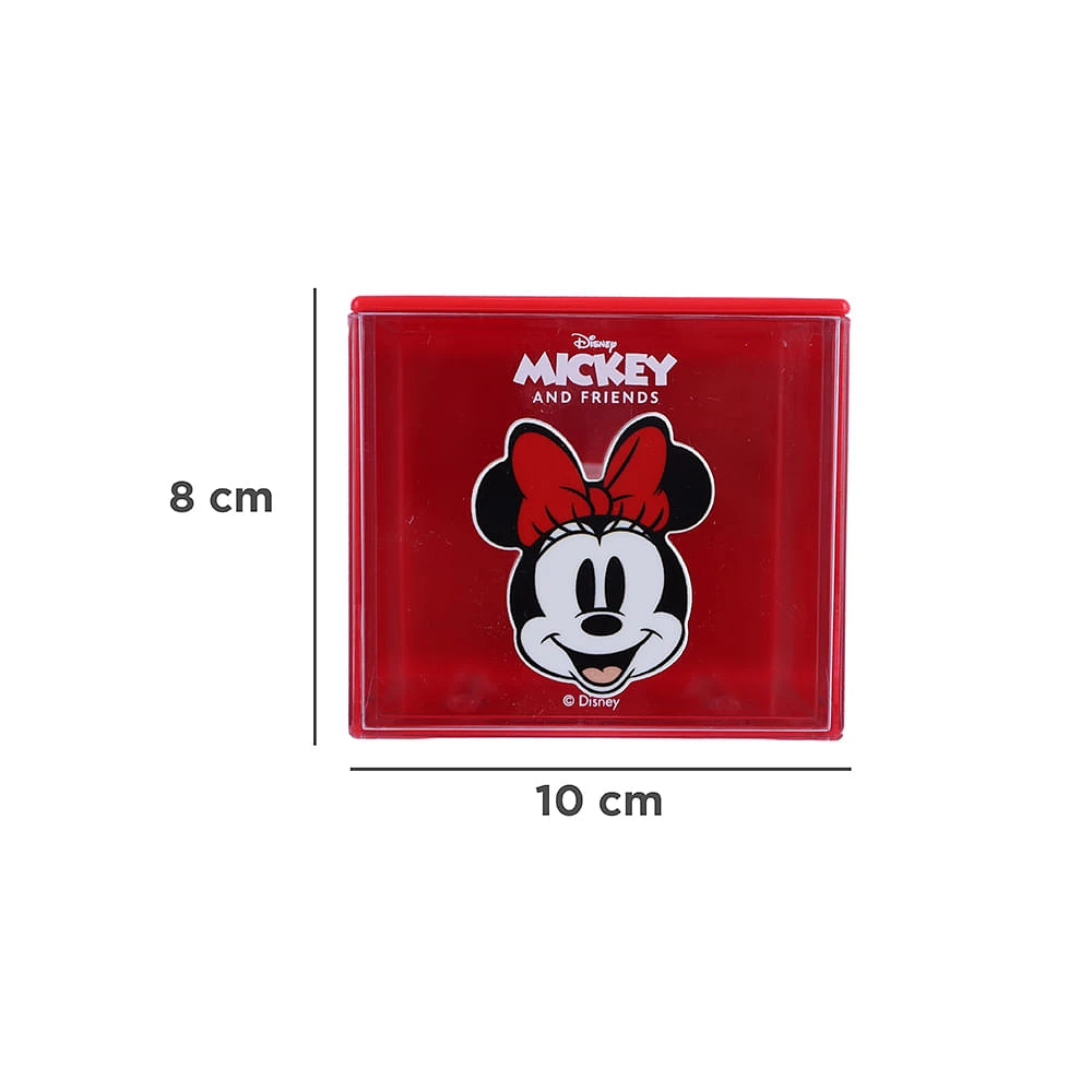 Organizador De Escritorio Disney Minnie Mouse Con Cajón Sintético Rojo 10x9x8 cm