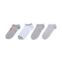 Set Tines Para Hombre 98% Poliéster, 2% Elastano Blanco, Gris 25-27 4 Pares