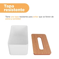 Caja Para Pañuelos Imitación De Madera 22.1X12.5X10.4CM