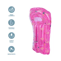 Inflable Para Alberca Flamingos Tipo Alfombra PVC Rosa 75x50 cm