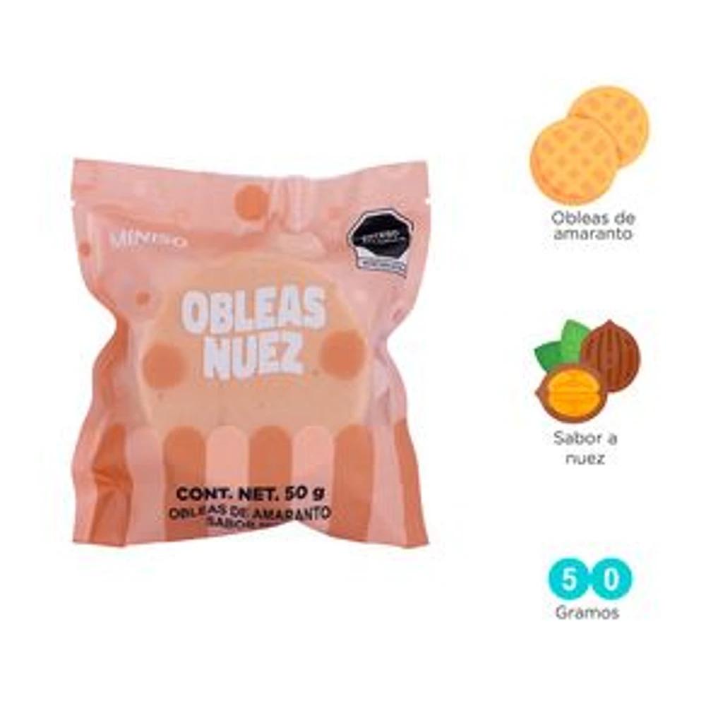 Obleas De Amaranto 50 gr Nuez