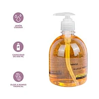 Jabón Líquido Antibacterial Amarillo 500 ml Mango