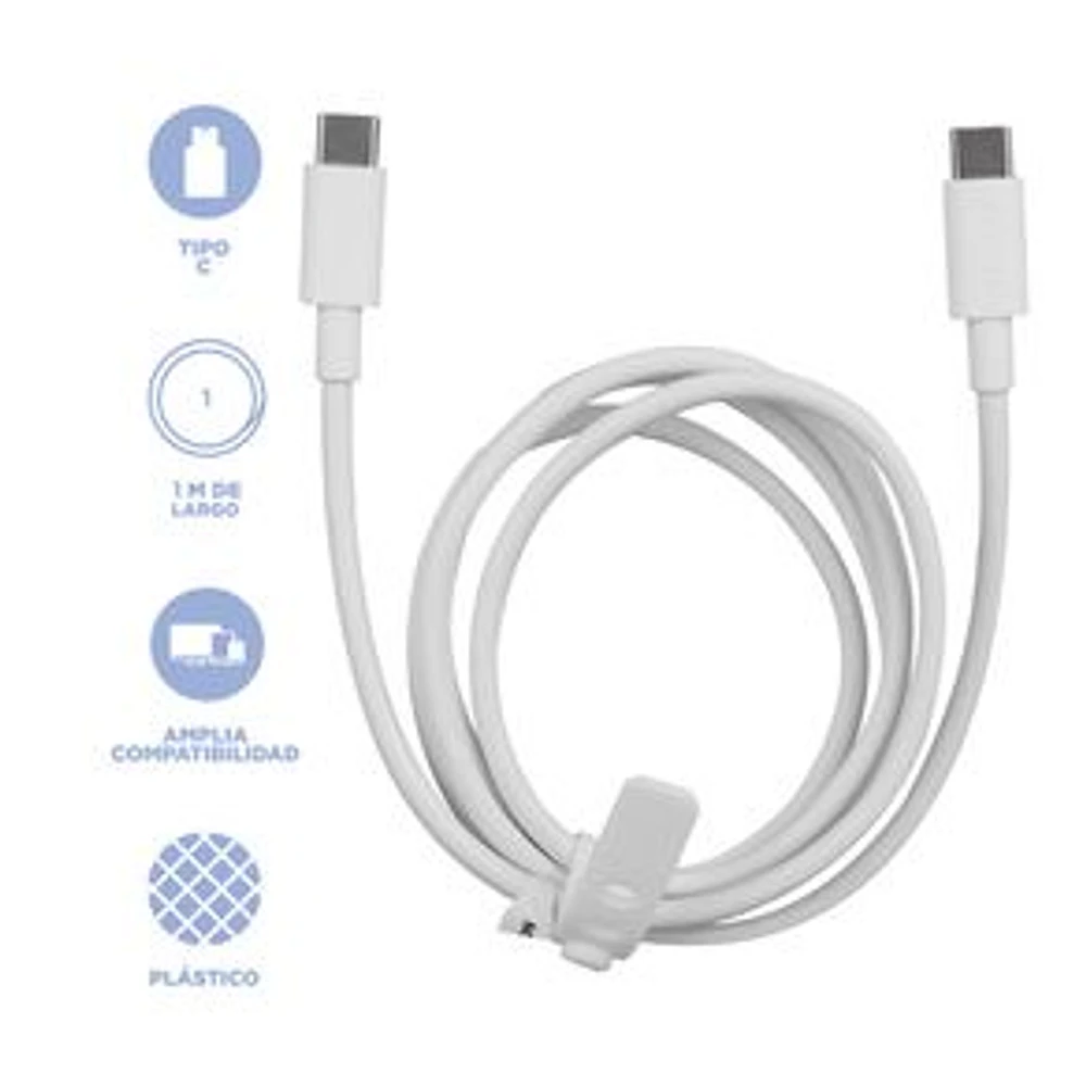 Cable De Carga Super Rápida Y Datos Tipo C Blanco 1 m 100W