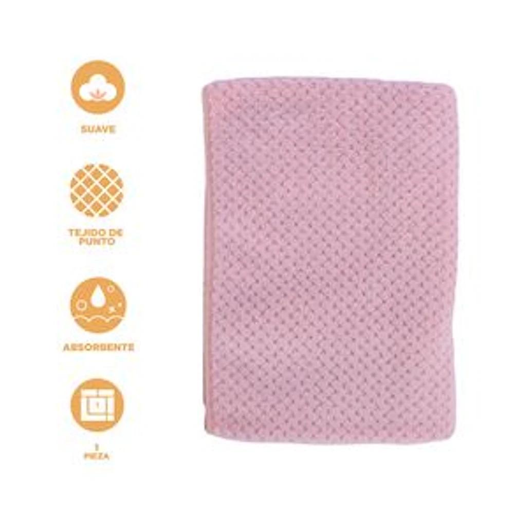 Toalla Para Manos Jacquard Textil Rosa 75x35 cm