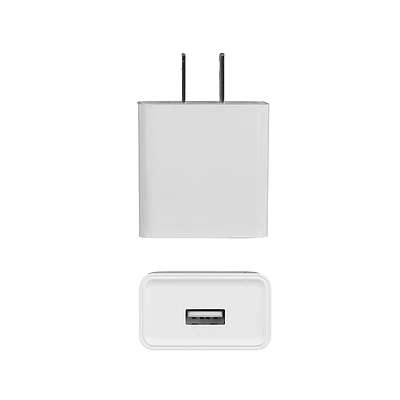 Adaptador De Carga Rápida Con Puerto USB Sintético Blanco 4.5x2.4x4.3 cm 10.5W