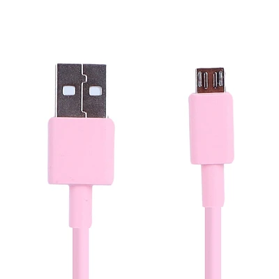 Cable De Carga Rápida Y Datos USB A Micro USB Rosa 1 m 12W