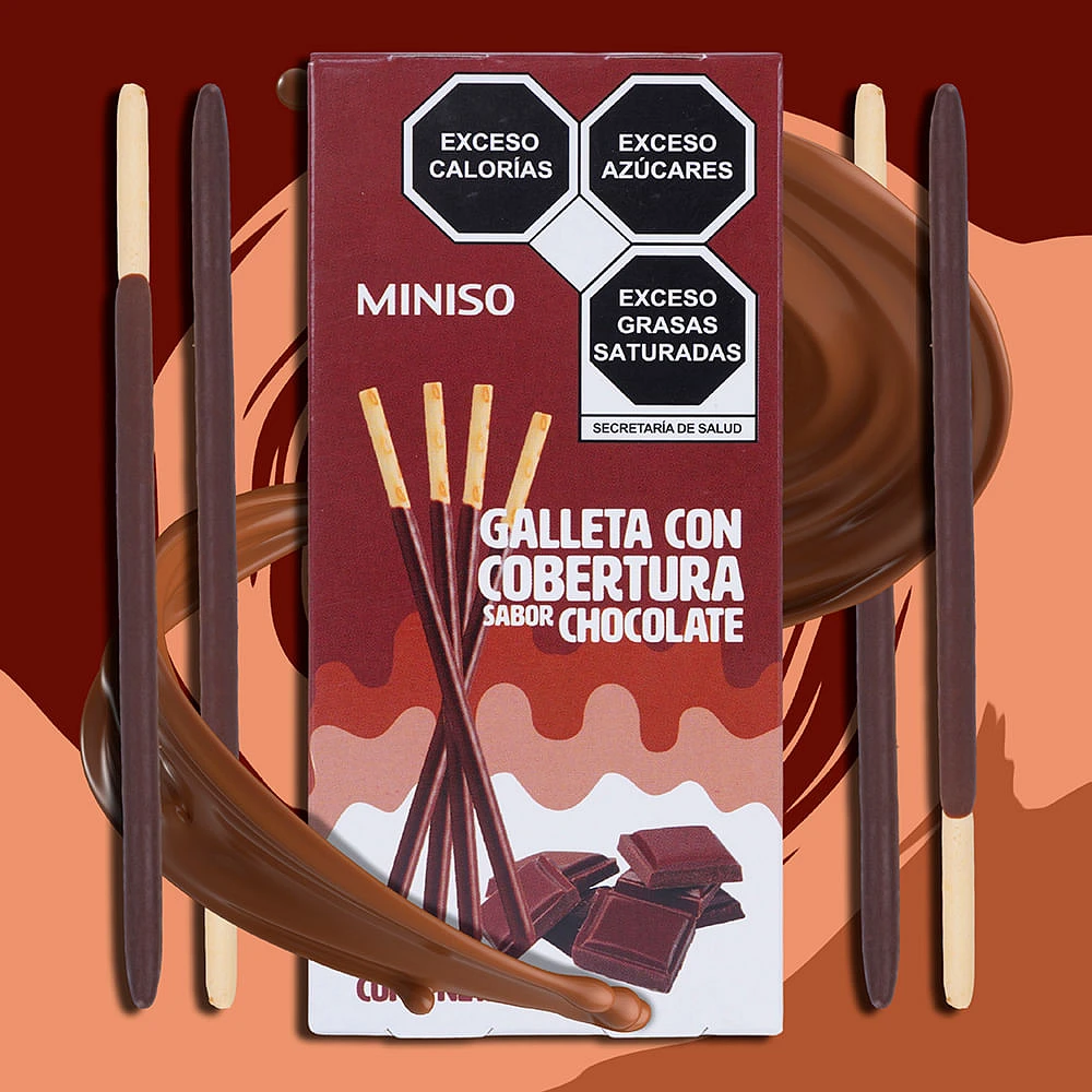 Palitos De Galleta Cubiertos Con Crema De Chocolate, 30 g