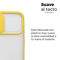 Funda Para Iphone 12/12 Pro Con Cubierta Deslizante Amarilla