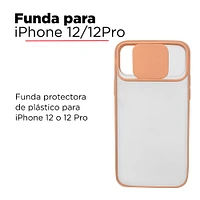 Funda Para Iphone 12/12 Pro Con Cubierta Deslizante         Rosa