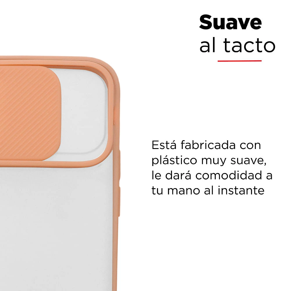 Funda Para Iphone 12/12 Pro Con Cubierta Deslizante         Rosa